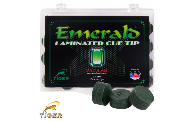 Наклейка для кия Tiger Emerald ø13мм Medium/Hard 1шт. Наклейка для кия Tiger Emerald ø13мм Medium/Hard 1шт.